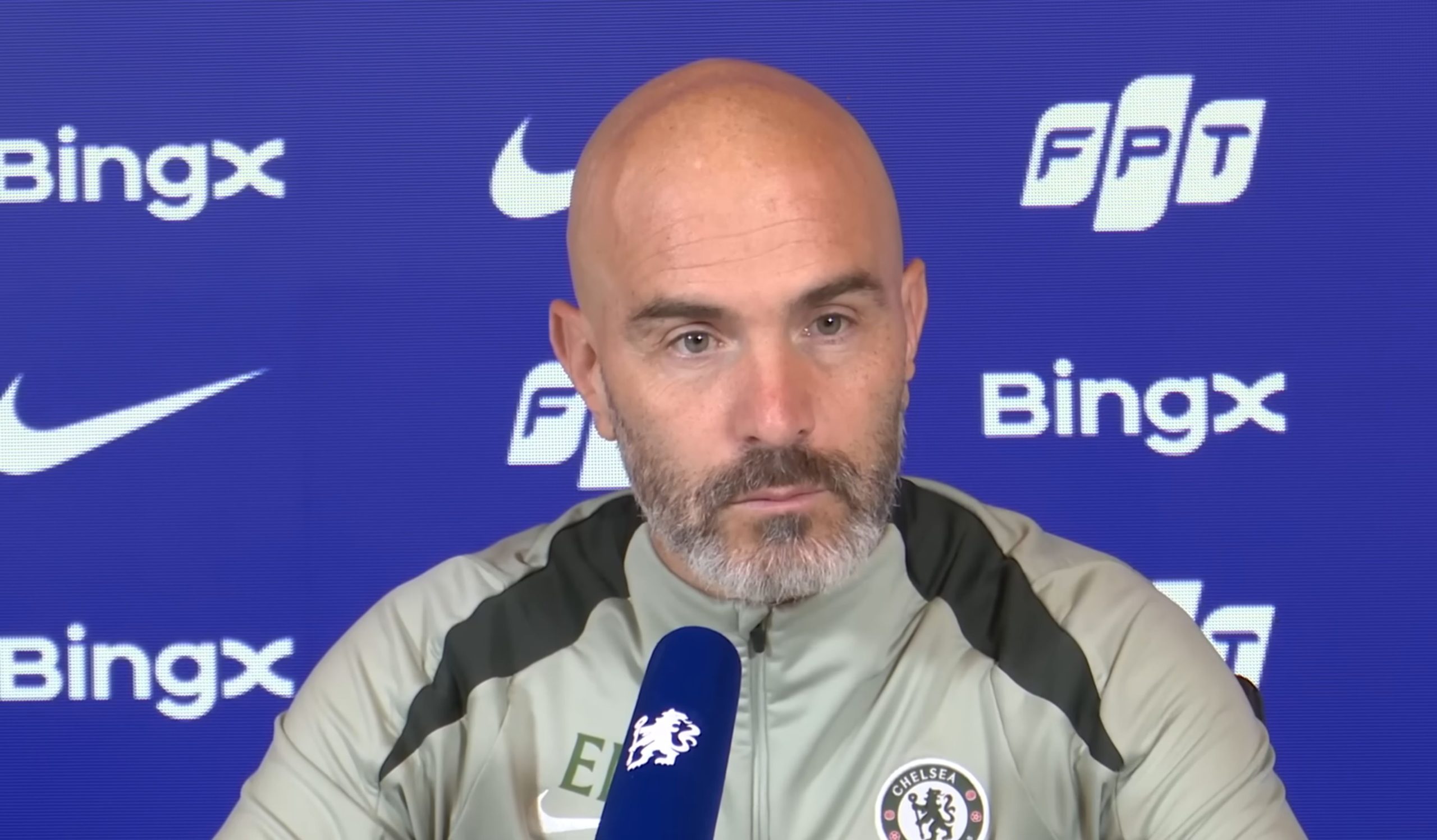 Enzo Maresca speaks in his pre-match press conference.