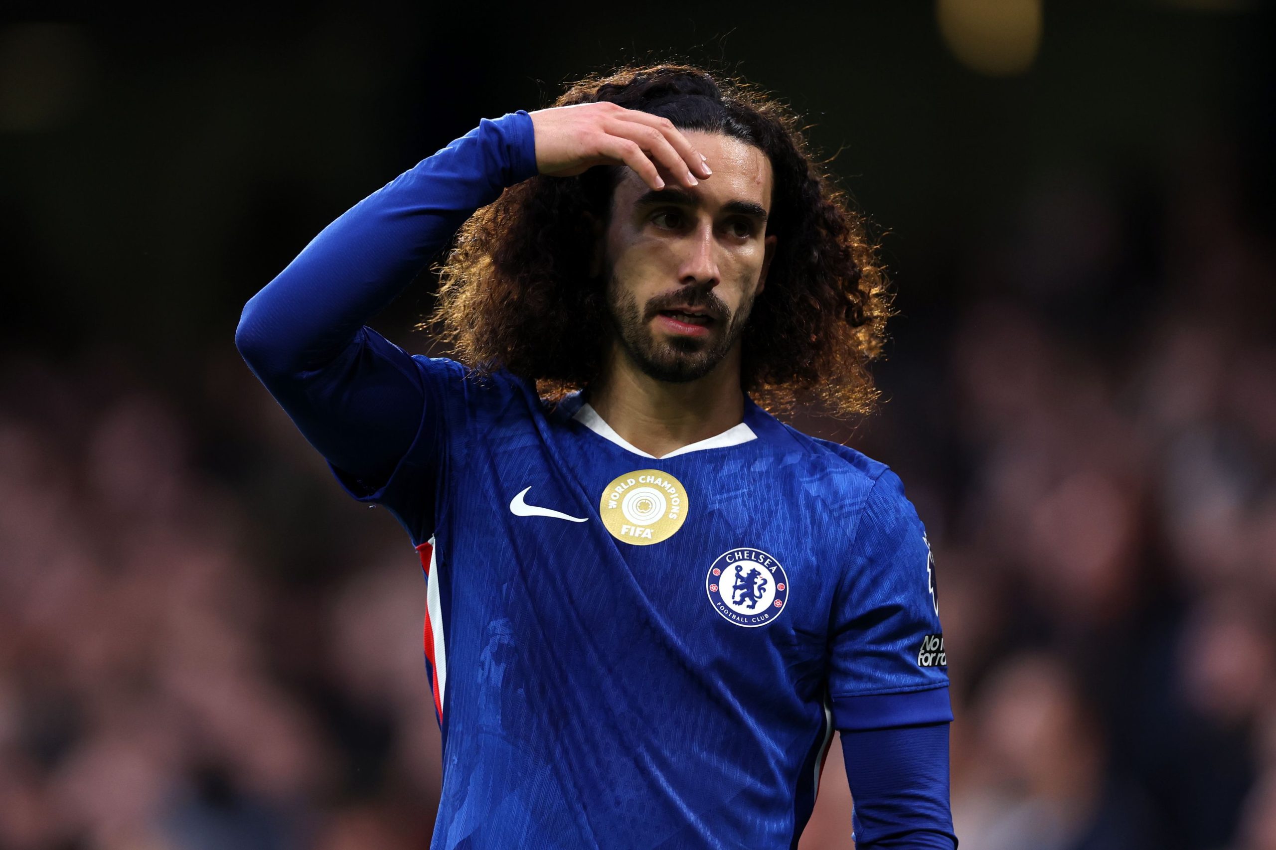 Marc Cucurella in action against Liverpool.