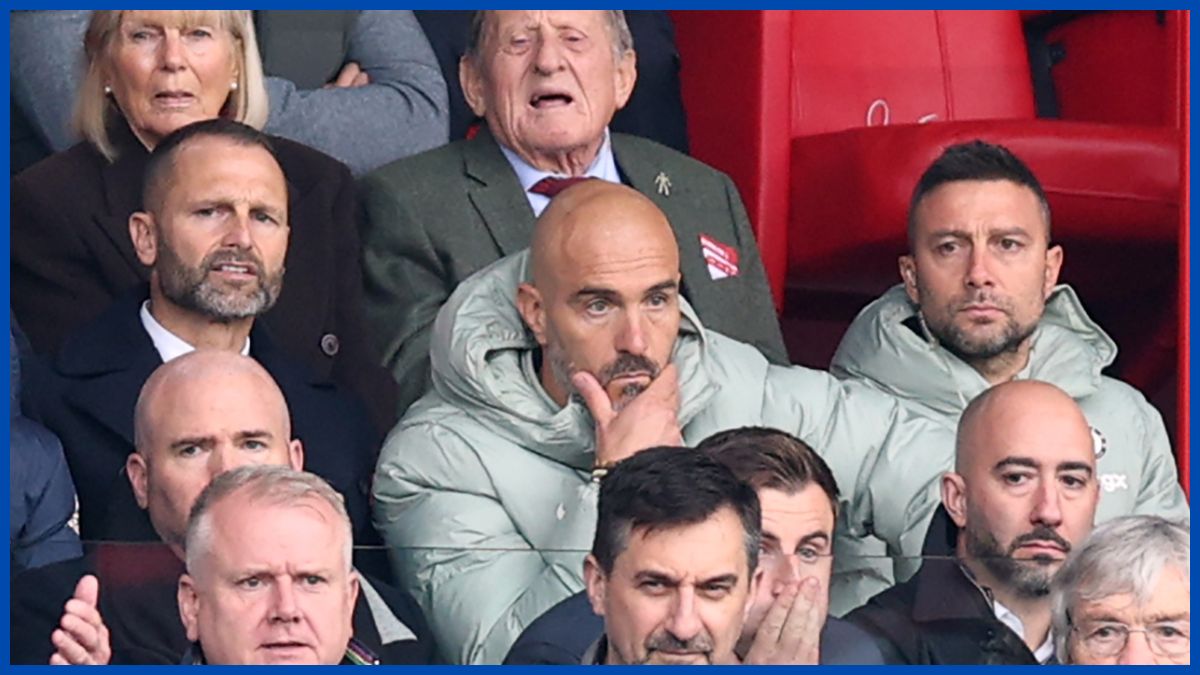 Enzo Maresca watches from the stands.