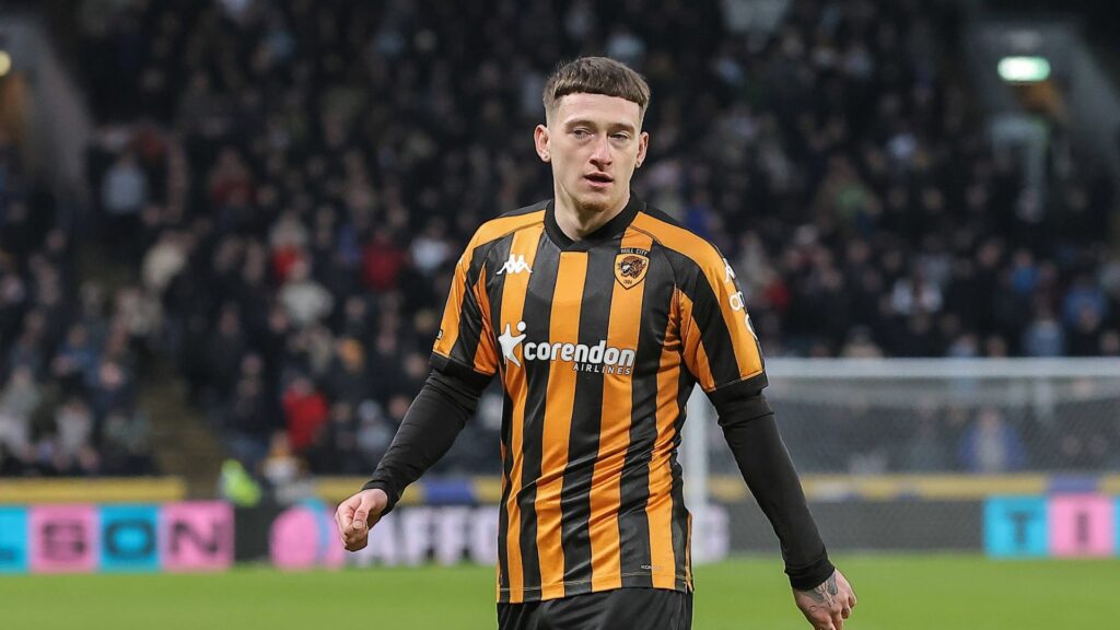 Aston Villa starlet Louie Barry during a previous loan spell with Hull City.