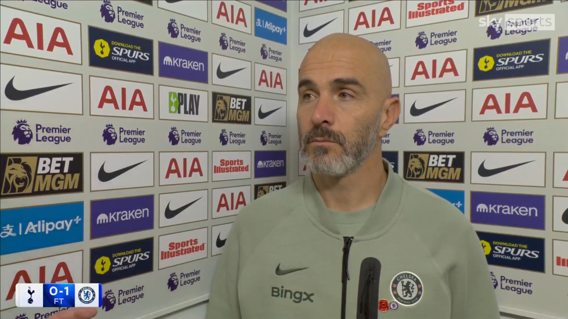 Enzo Maresca speaks to Sky Sports at full time.