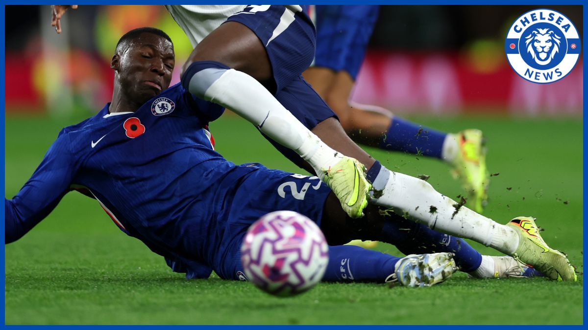 Moises Caicedo puts in a meaty slider.